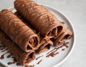 Crêpes à la farine de châtaigne et cacao