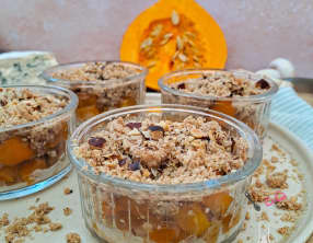 Crumble de courge et pois chiches