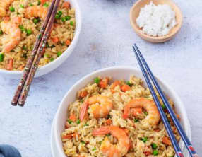 Riz cantonais aux crevettes