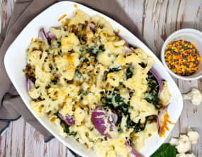 Gratin de chou fleur et lentilles