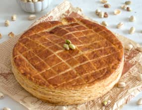 La galette des rois à la pistache et à la fleur d'oranger