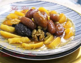 Tajine sucré salé aux poires et beignets aux noix