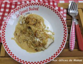 Lieu noir à la crème, au curry rouge