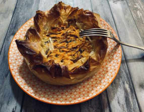 Quiche en filo aux carottes