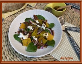 Salade de butternut épinards et chèvre