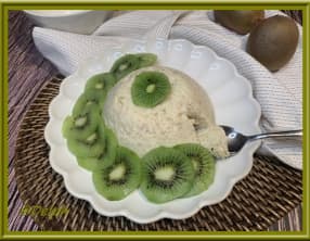 Bowl flan au skyr et kiwi
