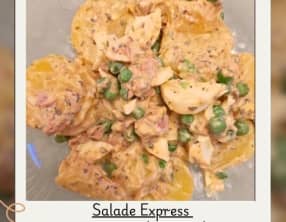 Salade aux pommes de terre, thon et œufs durs