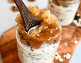 Overnight porridge à la pomme