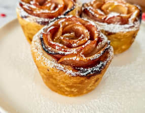 Roses feuilletées aux pommes