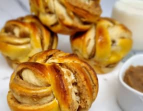 Brioches tressées à la crème de marrons