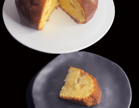 Gâteau aux pommes, rhum et tonka