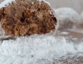 Cookies balls au cacao, noisettes et café