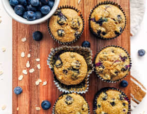 Muffins aux myrtilles healthy