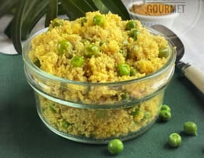 Semoule aux petits pois et au curry