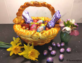 Panier de Pâques en pâte à pain