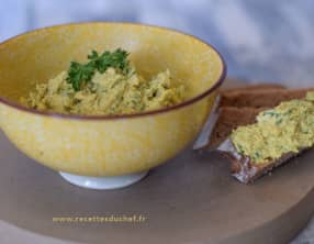 Tartinade de barbes de saint Jacques au fromage frais et épices