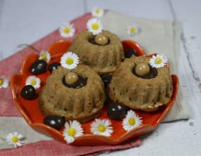 Savarins sablés à la farine de noix et chocolat