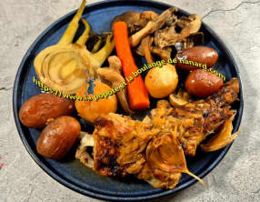 Chevreau printanier aux légumes