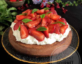 Sponge cake chantilly et fraises au balsamique