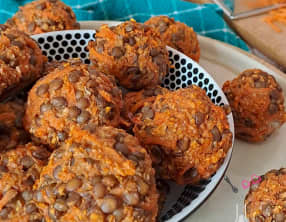 Boulettes aux carottes et lentilles vertes