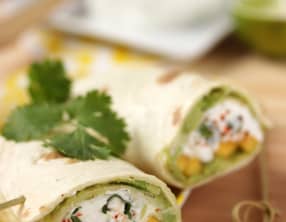 Le Wrap avocat chèvre frais mangue