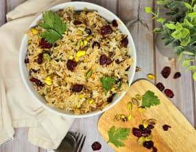 Riz sauté aux fruits secs