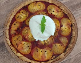 Tarte tomate pesto burrata