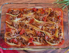 Conchiglionis à la sauce bolognaise et mozzarella