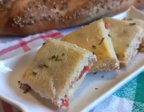 Quiche sans pâte thon, tomates et mozzarella