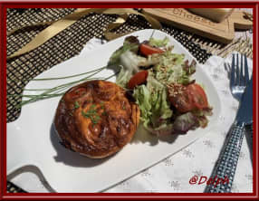 Petits flans de parmesan aux tomates cerise et chorizo