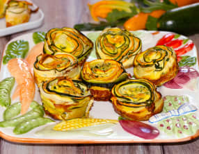 Spirales de courgettes en muffins