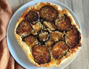 Tarte tatin d’aubergines au parmesan