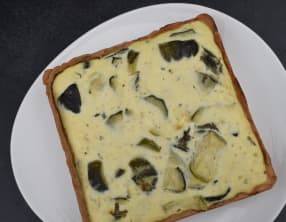 Quiche sarrasin, courgettes et feta