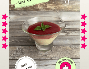 Panna cotta au citron vert et framboises