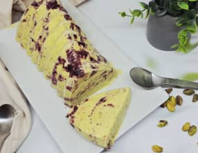 Glace pistache et cerises