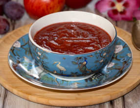 Compote de prunes, pommes à la cardamome