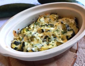 Gratin de courgette à la mozzarella