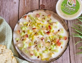 Tartinade fraîcheur au chèvre, concombre et nectarine