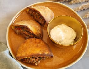 Pains pita fourrés au boeuf