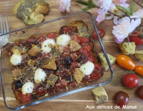 Tomates rôties au pain et mozzarella à l'Air Fryer ou au four
