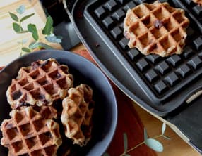 Cookies gaufres sans gluten lait oeufs