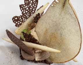 Poires, chocolat et cèpes