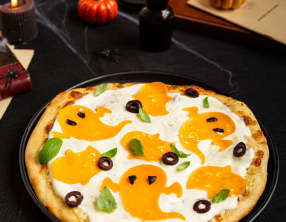 Pizza fantôme express à la Mimolette Isigny Sainte-Mère