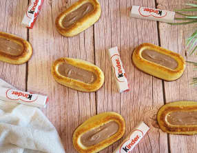Barquettes kinder et chocolat blanc