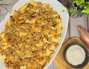 Crumble de chou fleur au sarrasin et crème de parmesan