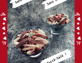 Salade de poires aux magrets fumés