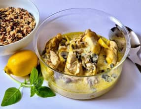 Fricassée de poulet au citron et à la sauge