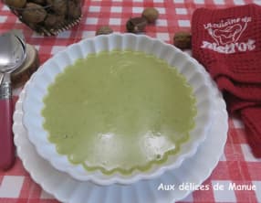 Velouté de courgettes et lentilles corail
