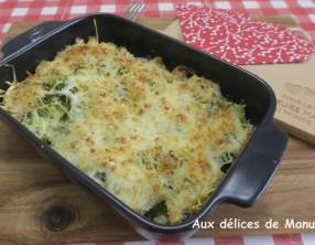 Gratin de pâtes brocoli poulet à la béchamel