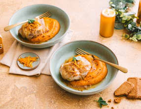 Demi-râbles de lapin, sauce à l’orange et spéculoos